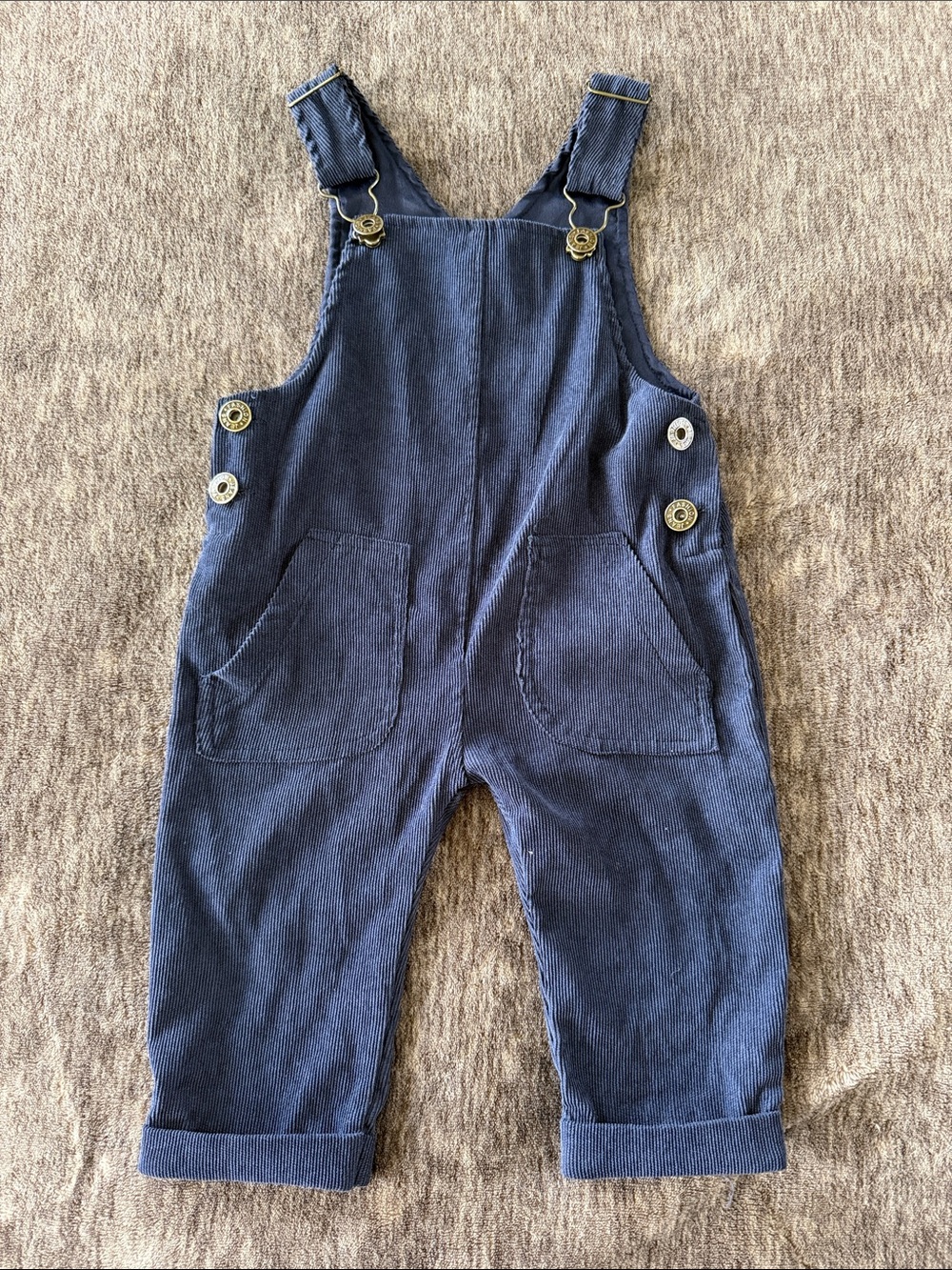 Classic Navy Corduroy Kids Overalls
